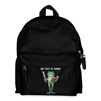 Dawn Quest Frog Sword and Scroll - Kids' Backpack - black - Front
