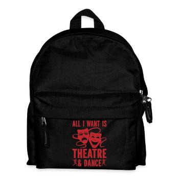 Théâtre musical : tout ce que je veux, c’est une idée de cadeau de théâtre - Sac à dos Enfant - noir - Devant
