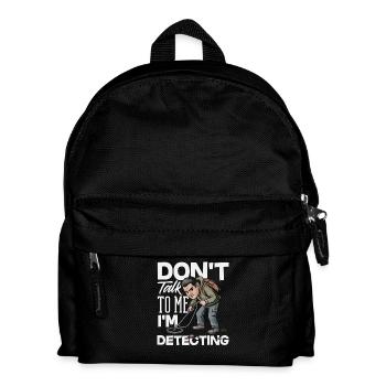 Nicht Ansprechen Ich Sondele Metalldetektor - Kinder Rucksack - Schwarz - Vorne