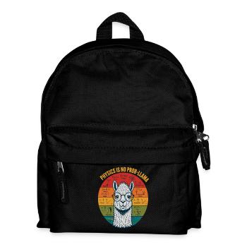 Physics Is No Prob-Llama Physik Lehrer Shirt - Kinder Rucksack - Schwarz - Vorne