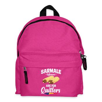 Sarmale-Reste sind für Aufgeber. Rumänischer Snack - Kinder Rucksack - Fuchsia - Vorne
