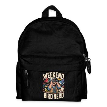 Ornithologue du week-end Bird Nerd Observateur - Sac à dos Enfant - noir - Devant