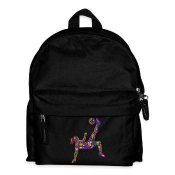 Soccer colorful soccer player girl soccer player - Kids' Backpack - black - Front