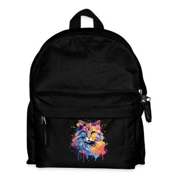 Amerikanischer Bobtail-Katzengesicht - Kinder Rucksack - Schwarz - Vorne