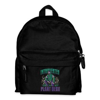 Ecologist Ecology Introverted Plant Hero - Kids' Backpack - black - Front