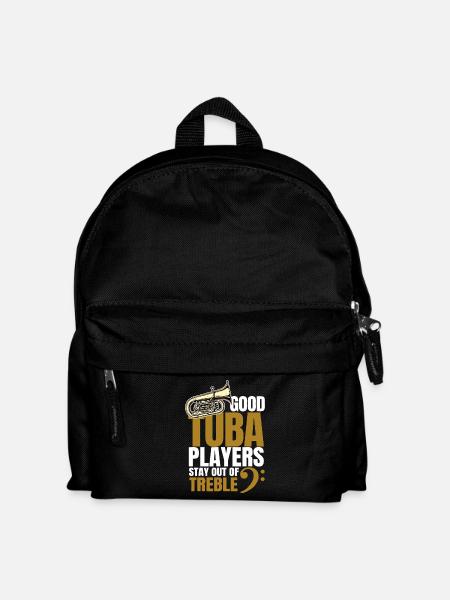 Good Tuba Players Stay Out of Treble - Kids' Backpack - black