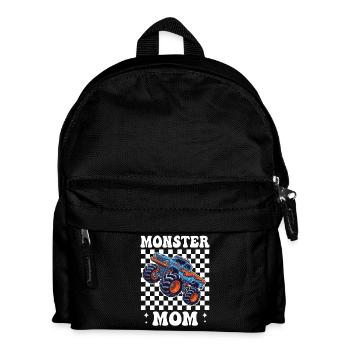 Monster Truck Mama im Checkered Stil - Kinder Rucksack - Schwarz - Vorne
