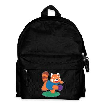 Panda rouge Bowling Bowling Ball Sport - Sac à dos Enfant - noir - Devant
