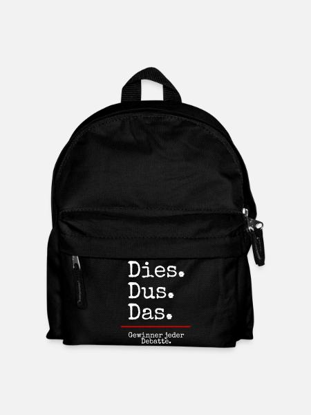 Dies Dus Das Debatte (black) - Kinder Rucksack - Schwarz