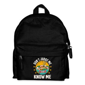Udon kennt mich nicht – Nudelspruch - Kinder Rucksack - Schwarz - Vorne