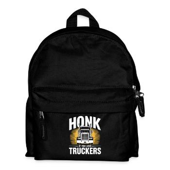 Berufskraftfahrer Truck Lastwagen Honk Truckers - Kinder Rucksack - Schwarz - Vorne
