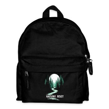 Wander Slowly Langsames Wandern Wald - Kinder Rucksack - Schwarz - Vorne