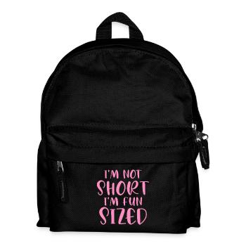 Fun Sized Humor Pink Quote - Kids' Backpack - black - Front