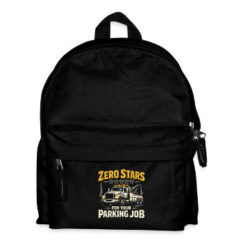 Zero stars for parking | Towing service - Kids' Backpack - black - Front