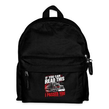 Funny Transport Driver & Truck Driver Truck Driving - Kids' Backpack - black - Front
