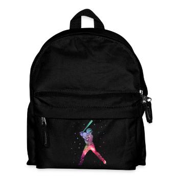 Baseball Spieler Kinder Weltraum Baseballspieler - Kinder Rucksack - Schwarz - Vorne
