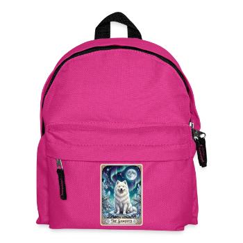 Samoyeds under the Northern Lights - Kids' Backpack - fuchsia - Front