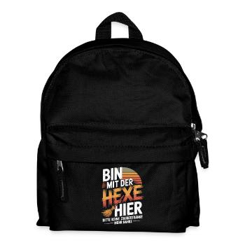  Bin Mit Der Hexe Hier Bitte Keine Zaubertränke - Kinder Rucksack - Schwarz - Vorne