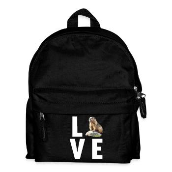 Murmeltiere Murmeltier - Kinder Rucksack - Schwarz - Vorne