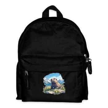 Murmeltiere Murmeltier - Kinder Rucksack - Schwarz - Vorne