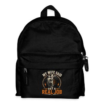 Lineman Electricity Engineer Dad Design - Kids' Backpack - black - Front