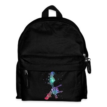 Guitarist Guitar Player Space Kids Guitar - Kids' Backpack - black - Front