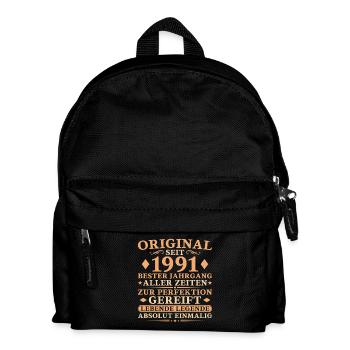 Bester Jahrgang 1991 – 35. Geburtstag Geschenk - Kinder Rucksack - Schwarz - Vorne
