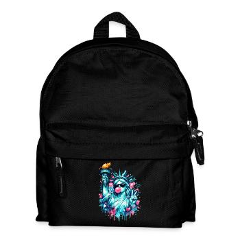 Coole Freiheitsstatue mit Sonnenbrille & Kaugummi - Kinder Rucksack - Schwarz - Vorne