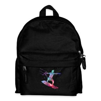 Kite Surfing Kitesurf Weltraum Kinder Kitesurfen - Kinder Rucksack - Schwarz - Vorne