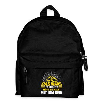 Das Wars Er heiratet - Kinder Rucksack - Schwarz - Vorne