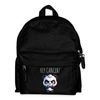 Hey Cancer Angry Panda - Kids' Backpack - black - Front