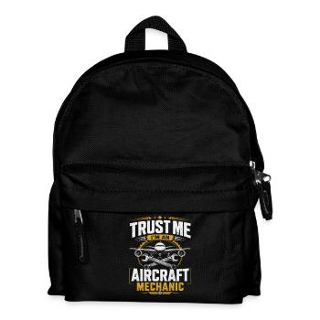 Flugzeugwartung Techniker Luftfahrt Mechanik - Kinder Rucksack - Schwarz - Vorne