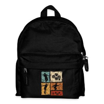 Bocce and Petanque Player Graphic - Kids' Backpack - black - Front