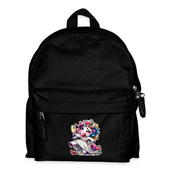 Braut Einmhorn Heirat Junggesellinnenabschied - Kinder Rucksack - Schwarz - Vorne