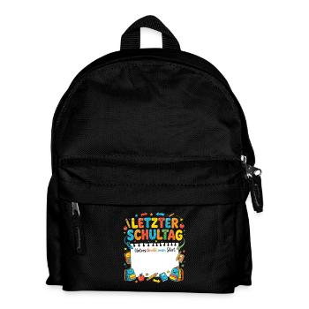 Letzter Schultag Unterschreibt Mein Shirt - Kinder Rucksack - Schwarz - Vorne