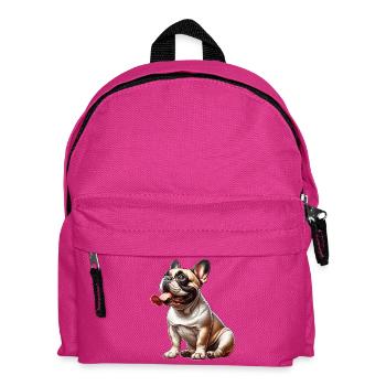 Bouledogue français - Sac à dos Enfant - fuchsia - Devant