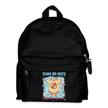 Gender Reveal Team No Nuts Babyparty Mama Papa - Kinder Rucksack - Schwarz - Vorne