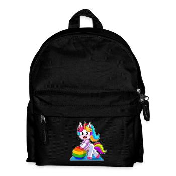 Gymnastique Unicorn Workout Fitness - Sac à dos Enfant - noir - Devant