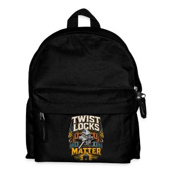 Dock Worker Twist Locks Matter - Kids' Backpack - black - Front