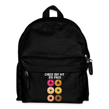 Check out My Six Pack Donuts Funny Gym Food Gift - Kids' Backpack - black - Front