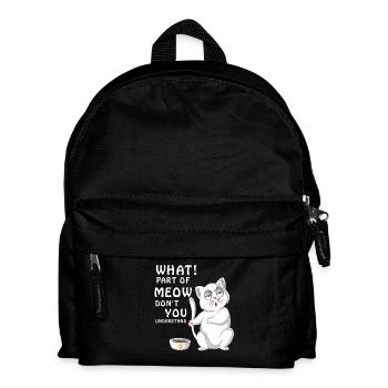 Welchen Teil von Meow verstehst du nicht Katzenfutter - Kinder Rucksack - Schwarz - Vorne