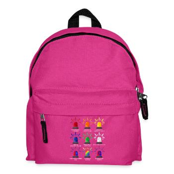 Sirenen Rundumkennleuchten Übersicht  - Kinder Rucksack - Fuchsia - Vorne