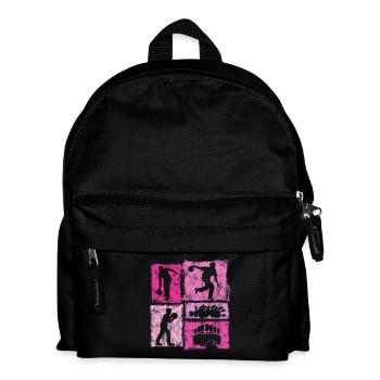 Bowling Skittles Retro Graphic for Bowling Fans - Kids' Backpack - black - Front