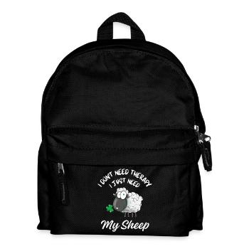 Thérapie des moutons Humour animalier - Sac à dos Enfant - noir - Devant