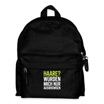 Glatze Glatzenträger Glatzkopf Geschenk - Kinder Rucksack - Schwarz - Vorne