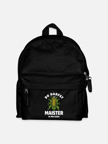 Du darfst Maister sagen | Maiskolben Wortspiel - Kinder Rucksack - Schwarz