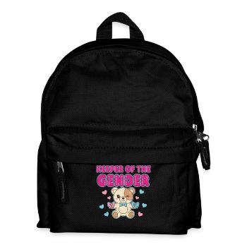 Gender Reveal Hüterin der Gender Babyshower Mama - Kinder Rucksack - Schwarz - Vorne