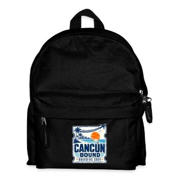 Strandurlaubsgeschenke, bald Boarding Richtung Cancun - Kinder Rucksack - Schwarz - Vorne