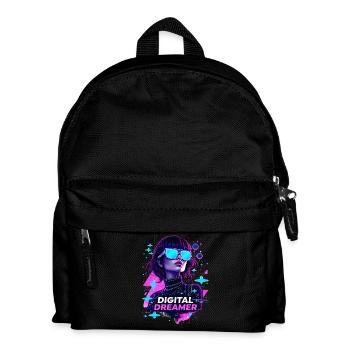 Dreamer Cyberpunk Girl Digitale - Sac à dos Enfant - noir - Devant
