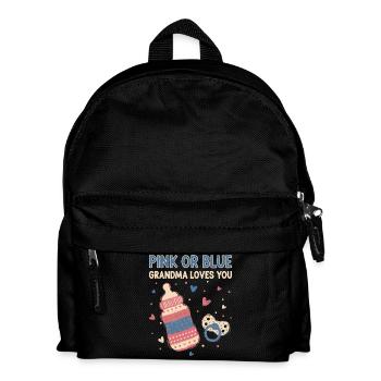 Révélation du sexe : Rose ou bleu Grand-mère t’aime - Sac à dos Enfant - noir - Devant